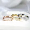 Anéis de casamento 3.5mm mulheres meia eternidade bandas para feminino aço inoxidável zircônia cúbica banda tamanho inteiro 4-122740