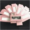 False Eyelashes False Eyelashes Mink 100Pcs Paper Packaging Box For 25Mm Lash Boxes Logo Packing Makeup Drop Delivery Health Beauty Ma Dhihr