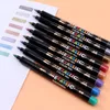 wholesale Markers 8pc set metalli color Pen Art Marker brush pen mark write Stationery Student Office school supplies Calligraphy 230428