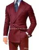 Men's Suits Blazers Custom Made Green/Red/Blue/Purple Blazer Trousers Double-Breasted Men'S Wedding Suits Sets 2pcs Jacket Pants Party Wear Clothing 231127