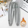 Calças meninas calças esportivas crianças outono inverno roupas de bebê meninos sweaterpants crianças berber velo casual para 4 14 anos 231130