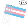 14x21cm Rainbow Flag med flaggstång Rainbow Gay Lesbian Homosexual Bisexual Pansexuality Transgender LGBT Pride HH0430