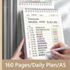 Notepads Planner Agenda Spiral A5 Notebook Schedules Daily Plan To Do List Notepad 160 Pages Thick Office School Supplies Stationery 231130