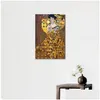 Paintings Gustav Klimt Woman Portrait Of Adele Bloch Bauer Oil Painting Reproduction Canvas Hand Painted Art For Home Wall Decor Dro Dh2Ti