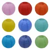 Christmas Decorations 5pcs 10/15/20/25/30CM Chinese Style Tissue Paper Lantern Lampion Ball Round Hanging For Home Wedding Party Decoration