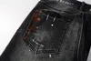 SS23 ROXO 9018 Mens Jeans Marca Skinny Slim Fit Lavado Material de Revestimento Luxo Denim Elástico Motocicleta Homens Original TOP Designer SZ28-40