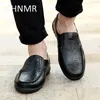 Модельные туфли CHNMR-S Деловая обувь для отдыха для мужчин Лоферы без шнуровки большого размера Удобные модные туфли из натуральной кожи 231130