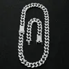 Mens 20mm Pesado Iced Out Miami Cuban Link Chain CZ Rapper Colar de Cristal Gargantilha Bling Hip Hop Jóias Ouro Prata Cor Chains331j