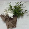 Dekorativa blommor hortensia dörrhängare korg krans vårdekoration simulering vit färsk