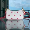 Valentine Designer Bag Pink Love Print Underarm Shoulder Bags Women Mini Tote Bag Leather Fashion Bags Luxurys Crossbody Bags Designers Handbag Purse 230207