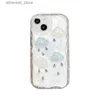 Custodie per cellulari Cute s Custodie morbide in TPU per pioggia per Iphone 15 14 Plus 13 Pro Max 12 11 XR X XS MAX Moda Shell Wave Side Bella antiurto Cover per cellulare Pelle Q231130