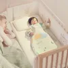 Sovsäckar baby sovsäck 3.5tog vinter tjocka barn bärbar filt tecknad djurtryck hålla varm sovsäck täcke borttagbara ärmar 231129