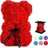 Rose Bear Rose Flowers Artificial Teddy Bear for Women Girlvänjubileum Valentines gåvor