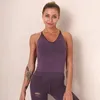 Active Pants Yoga Seamless Washed Sport Tight Top Women # 39; s Slim Fit Striped Sexy Fitness Vest Reggiseno alto elastico