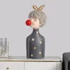 Decorative Objects Figurines Modern Creative Blowing Bubble Gum Girl Statue Figurine Home Decoration Accessories Room Decor Nice Birthday Gift 231129