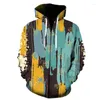 Men's Hoodies Graffiti Art Painting 3D Printed Zipper Men Women Children Cool Sweatshirts Casual Long Sleeve Pullover Streetwear Tops