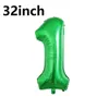 Christmas Decorations 1 Set Helium Foil Globos Football Balloons Birthday Party Kids Boy 32Inch Green Number Ball Soccer Sports Supplies 231130