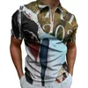 Polo da uomo Spaper Print Polo casual T-shirt floreali acquerello Camicia grafica a maniche corte maschile da giorno Abiti oversize vintage