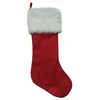 Christmas Decorations Faux Fur Cuff With Thickness Velvet Body Stocking Gold Red HN2540