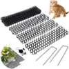 10 pièces 13cm x 49cm bande de piquant de jardin creuser arrêt répulsif pour chat tapis de dissuasion Spike Portable Anti-chat chien fournitures de jardin en plein air 236g