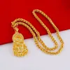 18K gold tone Men The Dragon Pendant Necklace in chain width for gift jewelry