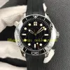 Super Automatic Movement Watch Men's 42mm Black Dial Ceramic Bezel 300M 007 Limited Edition Sapphire Glass Rubber Bracelet VS Factory Cal.8806 Mens VSF Sport Watches