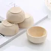 Dinnerware Sets 4 Pcs Small Wooden Bowl Craft Toys Bowls Crafts Unfinished Playthings Simulated Kitchen