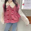 Damesblouses Overhemden Preppy stijl Witte blouses Lolita Peter Pan-kraag Overhemd Met knopen Schattig Tops Japanse stijl Vest Chique mode Kleding 2022 HerfstL231130