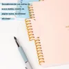 Notepads Simple A5 Daily Plan English Spanish Bilingual Coil Book My Account Budget Planner Journal Notebooks Office Accessories 231130