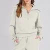 Pantalons de deux pièces pour femmes Femmes 2 tenues Sweatsuit Sweat-shirt ample surdimensionné et ensemble assorti à jambes larges Survêtements de pull d'automne