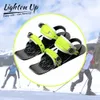 Sledding LightenUp Mini Ski Skates for Snow The Short Skiboard Snowblades Quality Adjustable Bindings Portable Skiing Shoes Snow Board 231124