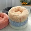 Cat Beds Furniture Long Plush Bed House Soft Round Winter Pet Dog Cushion Mats For Small Dogs Cats Nest Warm Puppy Kennel 50/60/70cmvaiduryd