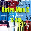 Retro Man Citys Soccer Jerseys Haaland 1998 1999 2000 2011 2012 72 98 99 00 11 12 Eidos Gallagher Weah Aguero Dzeko Kompany Vintage Football Shirts Classic Men S-XXL