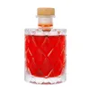 Bottiglie di stoccaggio 140-250ml Mini bottiglia di vino a forma di diamante con strisce di sughero Whisky Brandy Vodka Shochu Fiaschetta Bevanda Liquid Container