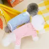 Vêtements de chien Combinaison en peluche pour animaux de compagnie avec boucle Automne Vêtements d'hiver pour petits chiens Schnauzer Yorkshire Pyjamas Chiot Vêtements Tenues