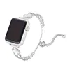 Convient pour Apple Watch bracelet Apple fleur de prunier bracelet en acier inoxydable Apple bracelet à double chaîne