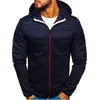 Mens Hoodies Sweatshirts Men Casual for with Zip Pockets Full Long Sleeve Sweatshirt Sports Hooded Jacket 231129