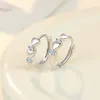 Brincos de garanhão moda coração de cristal para mulheres gril crianças bijuterias pendientes mujer moda eh1343
