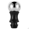 Shift Knob rostfritt stål Gear Chrome Head Sake Adapter Manual 5-växlad växellåda VTS Sports Handballfit för Peugeot 106 206 207 3 Otchi