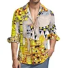 Camisas casuais masculinas Gustav Klimt Camisa Homem Men Victorian Art Nouveau Spring Street Style Design Blousis