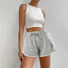 Women's Shorts Women Summer High Elastic Lace Up Dstring Wide Leg Sweat Short Fitness Running Loose Casual Large Sports Pantsyolq67