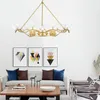 Chandeliers American Copper Chandelier LED Lamp Transparent Birds Double-Decker Suspension Living Room Decor Pendant Home Lighting PA0226