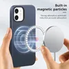 Funda magnética de silicona líquida para teléfono iPhone 15 Pro Max con ventana emergente con logotipo insertado compatible con MagSafe Case 14 Plus