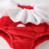 Kläder sätter baby julkläder kläder Santa Claus Costume för babys pojke tjej långärmad romper toppar och hatt 3 st födda kläder 231130