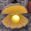 Veilleuses romantique en céramique coquille lampe perle sirène pour fille décoration de la maison chevet enfants anniversaire cadeau déco