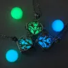 Cadenas que brillan en la tira oscura geométrica cúbica plateada colgante collar árbol de la vida cadena de clavícula hueca para mujeres