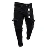 Мужские брюки, модные мужские облегающие городские прямые черные брюки, джинсовые повседневные брюки-карго для бега, S-3XL 231129