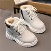 New Style Kids Martin Boots Girls Boys Snow Boots Toddler Baby Wool Ankle Boots Fashion Children Winter Warm Shoes