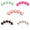 Other Event Party Supplies 5pcs Colorful Ball Shaped Cake Toppers DIY Decoration For Wedding Birthday Dessert Cupcake Props Baking 230428