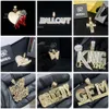 OEM ювелирные изделия в стиле хип-хоп на заказ, кулон с буквой Iced Out, VVS, муассанит, 10 К, 14 К, настоящее золото, ожерелье в стиле хип-хоп, бриллиантовый кулон